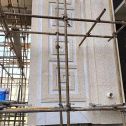 防城港 黄金麻花岗岩别墅外墙干挂回纹造型效果