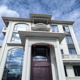 防城港白麻别墅外墙干挂石材效果示例