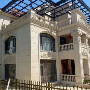 防城港 黄金麻花岗岩荔枝面别墅外墙干挂