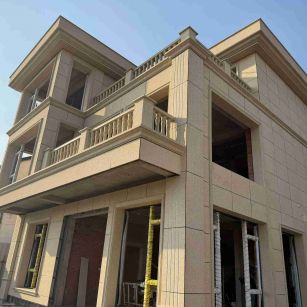 防城港 黄金麻花岗岩石材荔枝面外墙干挂效果展示