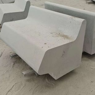 防城港 芝麻白花岗岩异形坐凳，石凳