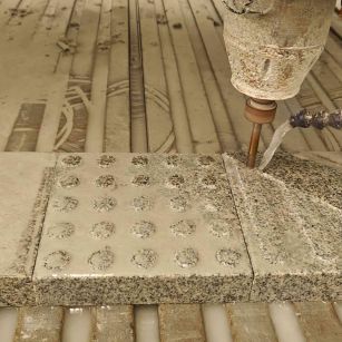 防城港 芝麻白花岗岩石材盲人石、盲道石、盲点石