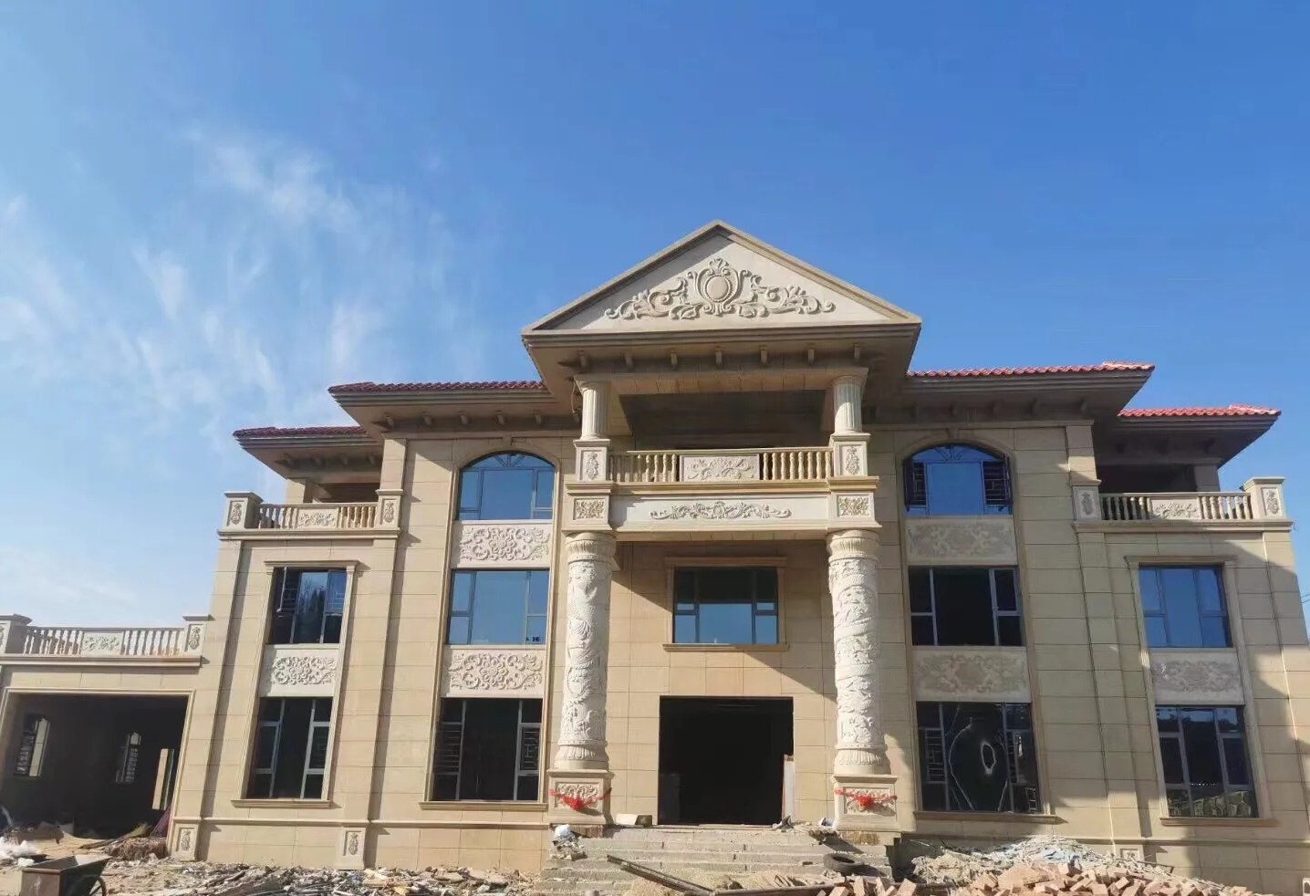 防城港 黄金麻花岗岩别墅外墙干挂