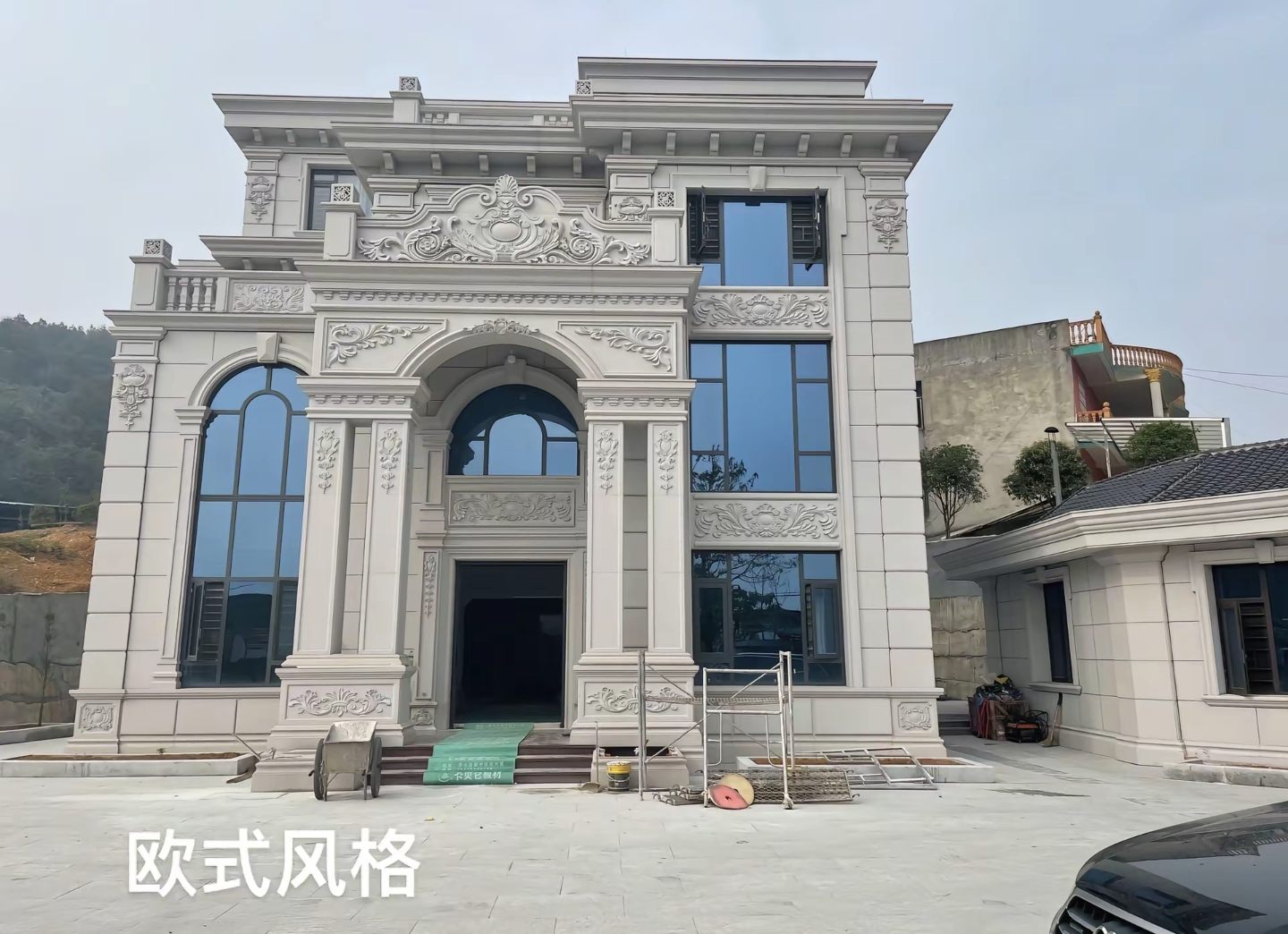 防城港 白麻花岗岩别墅外墙干挂