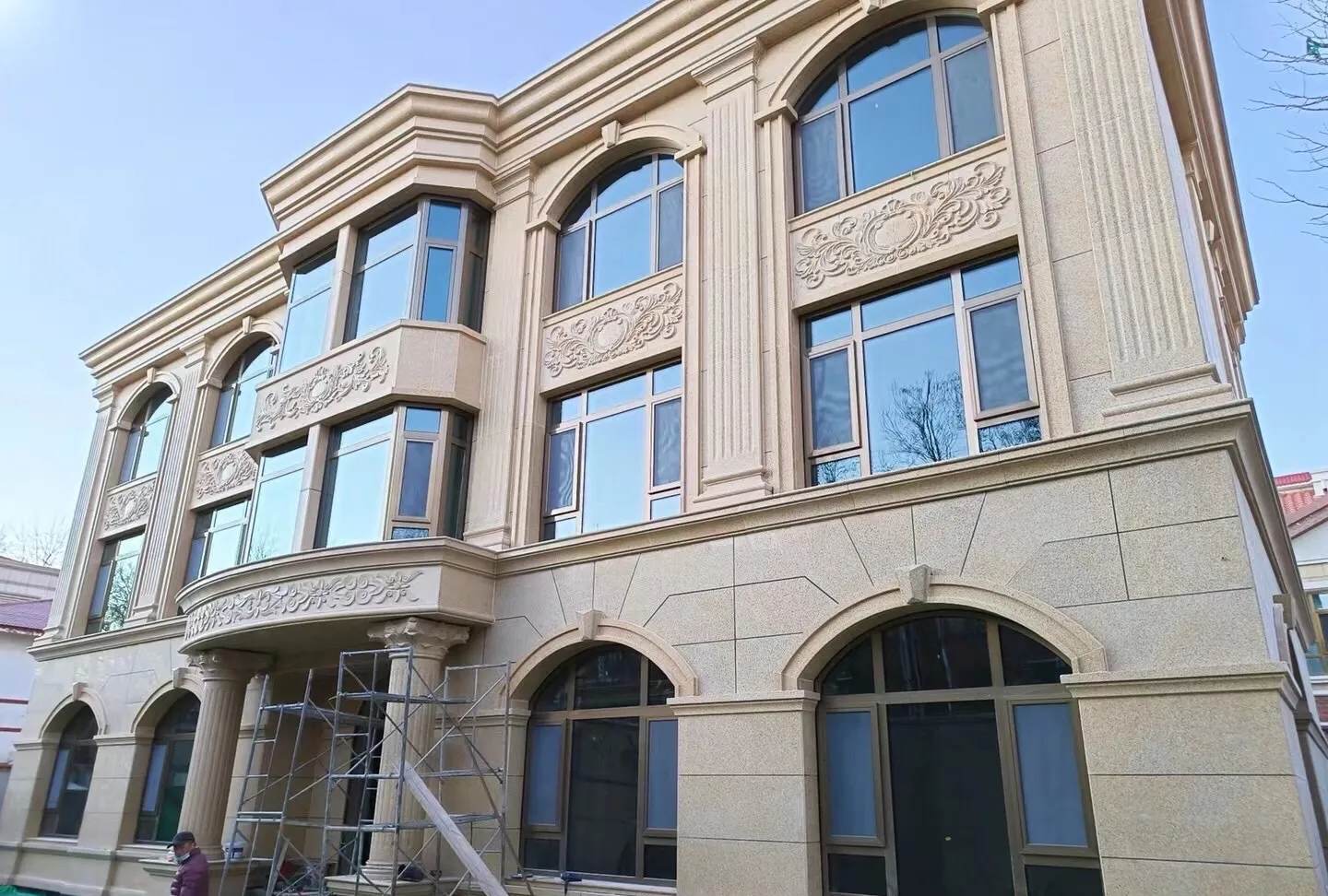 防城港 黄金麻花岗岩别墅外墙干挂